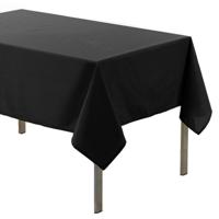 Tafelkleed voor binnen - Zwart - polyester - 140 x 200 cm - Basic eettafel tafelkleden - thumbnail