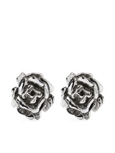 Blumarine puces d'oreilles à fleurs - Argent