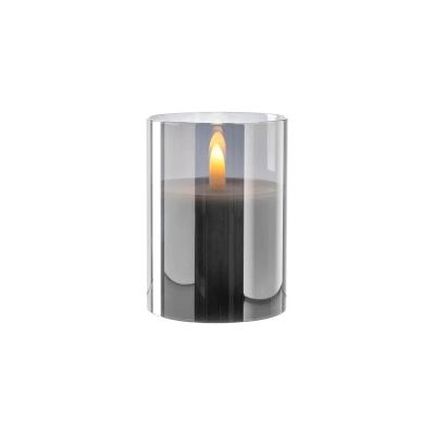 Leonardo Autentico Kaars 10 x 8 cm met ledverlichting zilver