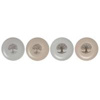 Eetbord Home ESPRIT Wit Beige Keramiek Traditioneel 20 x 20 x 2,5 cm