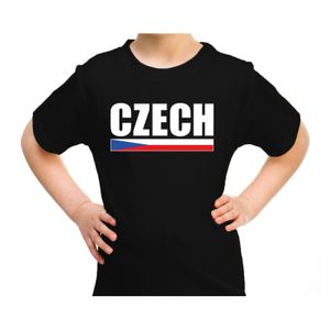 Chech / Tsjechie supporter t-shirt zwart voor kids