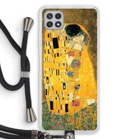 Der Kuss: Samsung Galaxy A22 4G Transparant Hoesje met koord