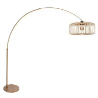 Steinhauer BooglampSparkled Light brons met bamboe kap spijl Ø 45cm - 4310BR