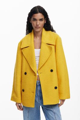 Korte boucléjas - YELLOW - XL