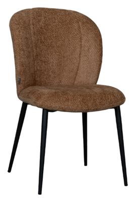 LABEL51 Eetkamerstoel 'Vino' Elite stof, kleur Cognac