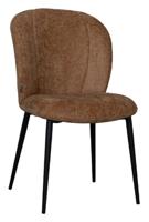 LABEL51 Eetkamerstoel 'Vino' Elite stof, kleur Cognac
