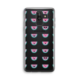 Smiley watermeloenprint: Samsung Galaxy J8 (2018) Transparant Hoesje