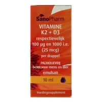 Vitamine K2 D3 emulsan 10 Milliliter