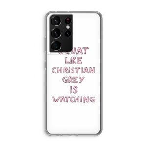 Christian Grey: Samsung Galaxy S21 Ultra Transparant Hoesje