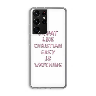 Christian Grey: Samsung Galaxy S21 Ultra Transparant Hoesje