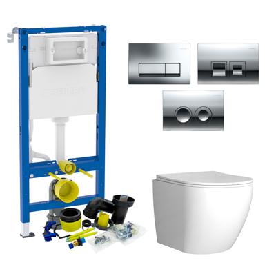 Geberit UP100 Toiletset Compleet | Inbouwreservoir | Mudo Randloos | Drukplaat