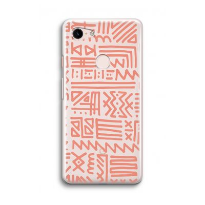 Marrakech Pink: Google Pixel 3 Transparant Hoesje