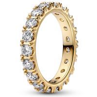 Pandora 160050C01 Ring Sparkling Row Eternity zilver-zirconia goudkleurig-wit - thumbnail