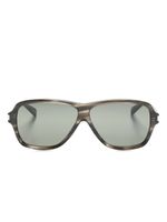 Saint Laurent Eyewear lunettes de soleil SL 609 à monture pilote - Gris