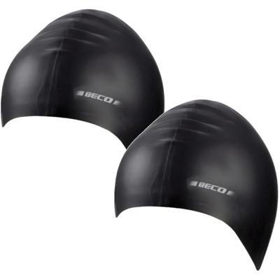 Beco badmuts voor volwassenen - 2x - zwart - latex - voor intensief gebruik