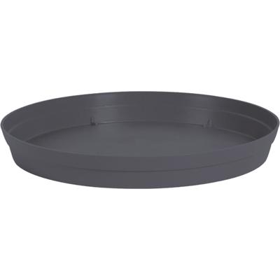 EDA Bloempot onderschaal Toscane - kunststof - antraciet - D15 cm - opvangschalen
