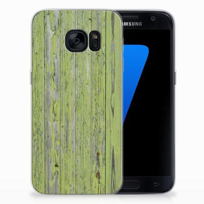 Samsung Galaxy S7 | Bumper Hoesje | Green Wood