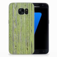 Samsung Galaxy S7 | Bumper Hoesje | Green Wood