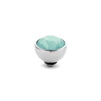 Melano Twisted Basic CZ Steentje Turquoise | Zilver