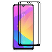 2 stuks ENKAY Hat-Prins volledige lijm 0.26 mm 9H 2.5 D gehard glas volledige dekking film voor Xiaomi mi CC9e