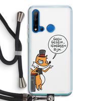 Geen Gezeik: Huawei P20 Lite (2019) Transparant Hoesje met koord