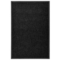VidaXL Deurmat wasbaar 60x90 cm zwart