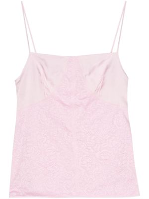Jil Sander caraco à fleurs en dentelle - Rose