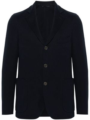 Peserico blazer en coton à simple boutonnage - Bleu