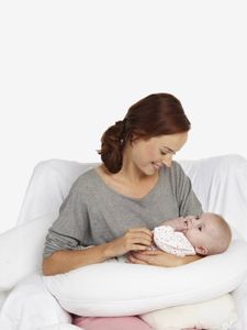 Borstvoedings- en babysteunkussen VERTBAUDET wit
