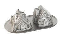 Nordic Ware Bakvorm Gingerbread House Duet Zilver - 2 stuks - thumbnail