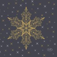 Duni Servetten Snowstars Black 24x24cm