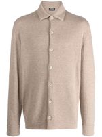 Zegna classic-collar cashmere cardigan - Tons neutres