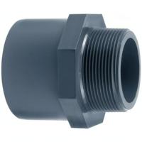 Aquaforte Puntstuk Buitendraad 10mm x 16mm ¼&apos;&apos; - Duurzame PVC Koppeling Weerbestendig