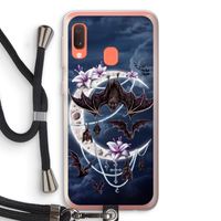 Vleermuizen Maan: Samsung Galaxy A20e Transparant Hoesje met koord