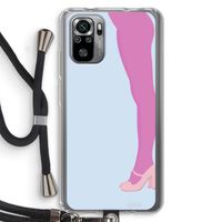 Pink panty: Xiaomi Redmi Note 10S Transparant Hoesje met koord