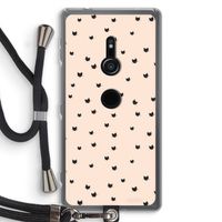 Kleine kattenkopjes: Sony Xperia XZ2 Transparant Hoesje met koord