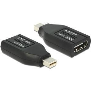 Delock 65552 DisplayPort / HDMI Adapter [1x Mini-DisplayPort stekker - 1x HDMI-bus] Zwart