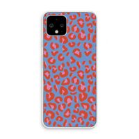 Leopard blue: Pixel 4 Transparant Hoesje