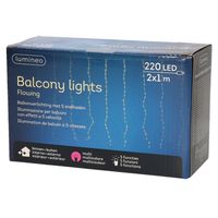 Kerstverlichting lichtgordijn - gekleurd - led 220 lampjes - 200 x 100 cm Kerstverlichting lichtgordijn - gekleurd - led 220 lampjes - 200 x 100 cm