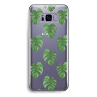 Monstera leaves: Samsung Galaxy S8 Plus Transparant Hoesje - thumbnail