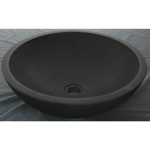 Waskom Imso Lavabo Tondo Basalto Nero 45x15cm