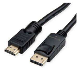 ROLINE 11.04.5776 video kabel adapter 7,5 m HDMI Type A (Standaard) DisplayPort Zwart