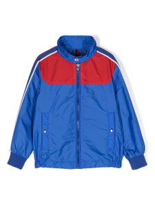 Moncler Enfant coupe-vent à logo imprimé - Bleu