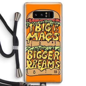 Big Macs Bigger Dreams: Samsung Galaxy Note 8 Transparant Hoesje met koord