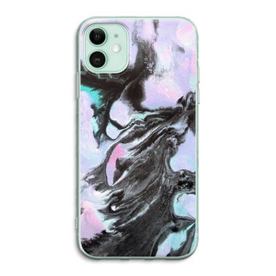 Pastel zwart: iPhone 11 Transparant Hoesje