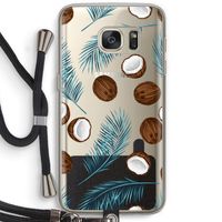 Kokosnoot roze: Samsung Galaxy S7 Transparant Hoesje met koord