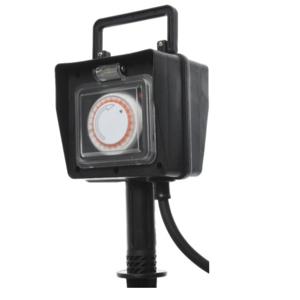 Tuin stopcontact - 2-voudig - stekker - timer - tuinstopcontact - steker - tuin - contactdoos