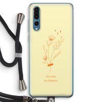 No rain no flowers: Huawei P20 Pro Transparant Hoesje met koord