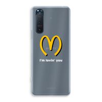 I'm lovin' you: Sony Xperia 5 II Transparant Hoesje