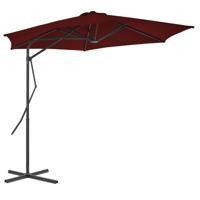 VidaXL Parasol met stalen paal 300x230 cm bordeauxrood - thumbnail